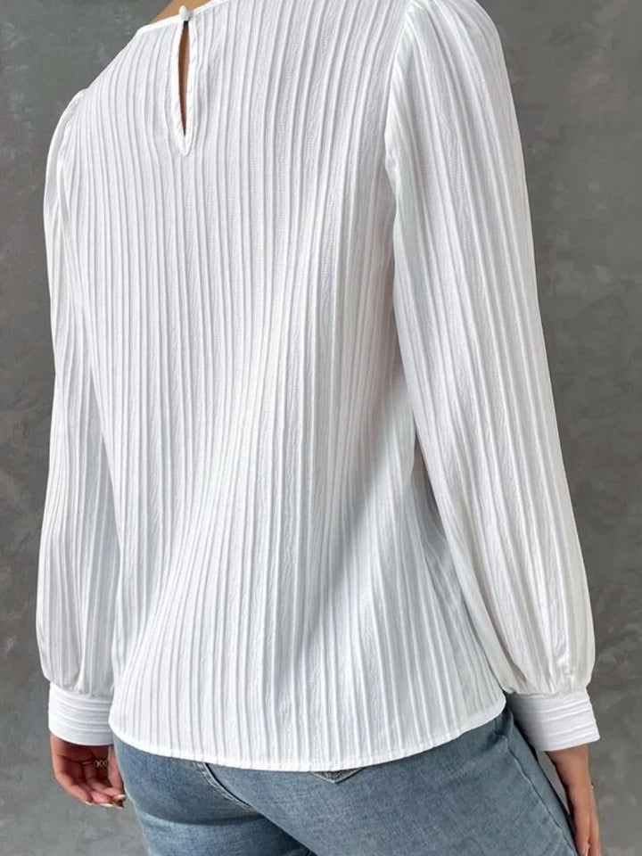 NORTHLINE STUDIO | TEXTURED LONG SLEEVE BLOUSE