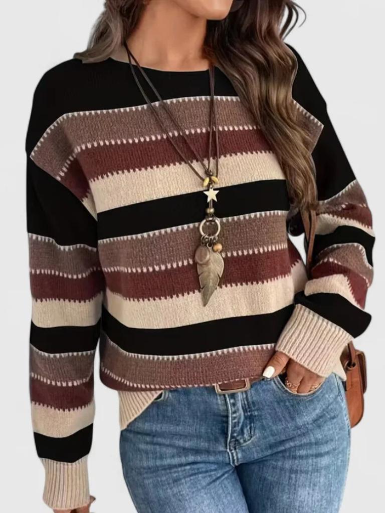 DUSTY STRIPED PULLOVER