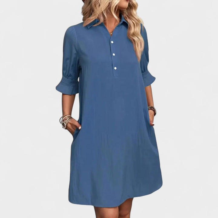 EVELYN | RELAXED BUTTON DRESS