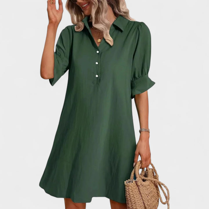 EVELYN | RELAXED BUTTON DRESS