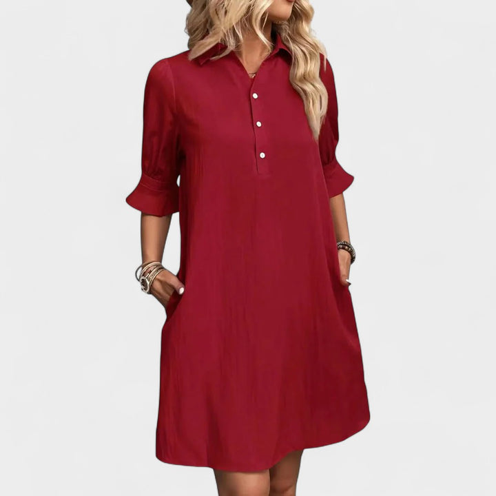 EVELYN | RELAXED BUTTON DRESS