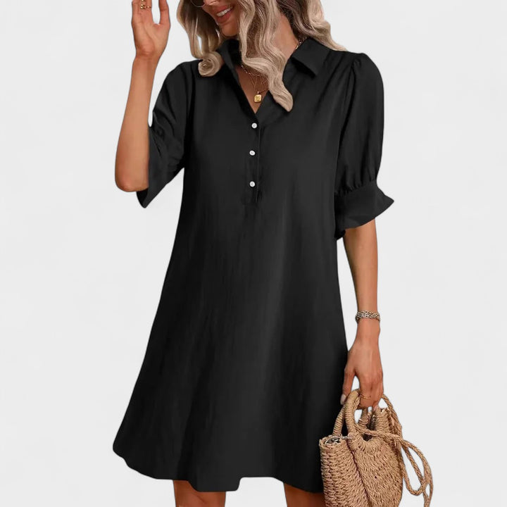 EVELYN | RELAXED BUTTON DRESS