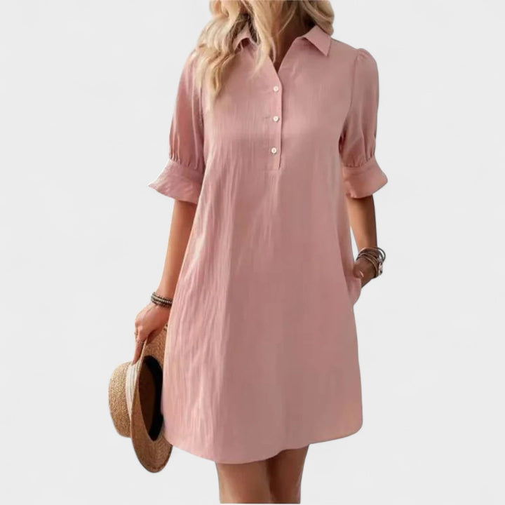 EVELYN | RELAXED BUTTON DRESS