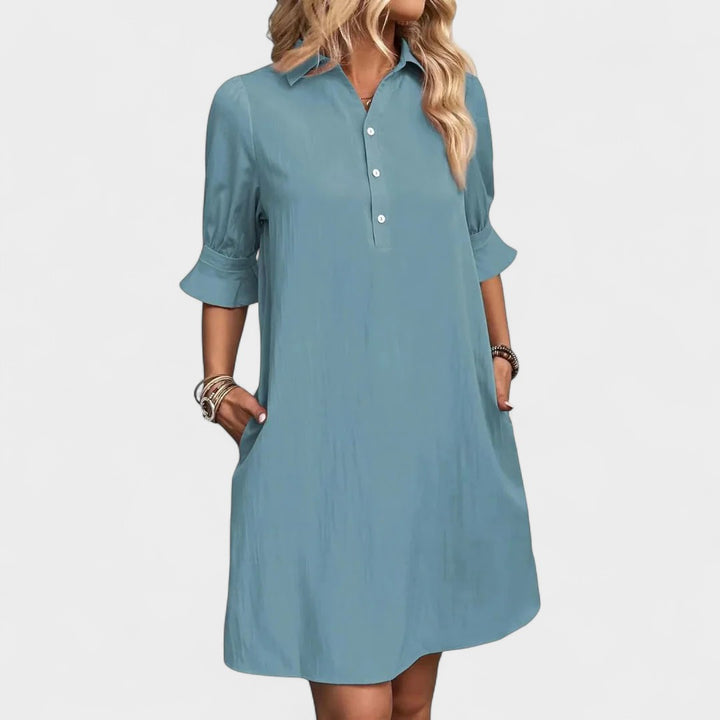 EVELYN | RELAXED BUTTON DRESS