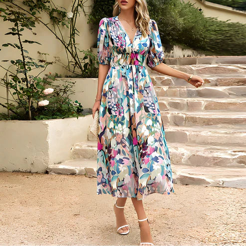 Eleanor | Floral Puff Sleeve Dress
