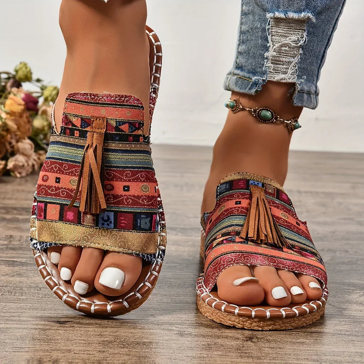 Edith | Boho Tassel Sandals