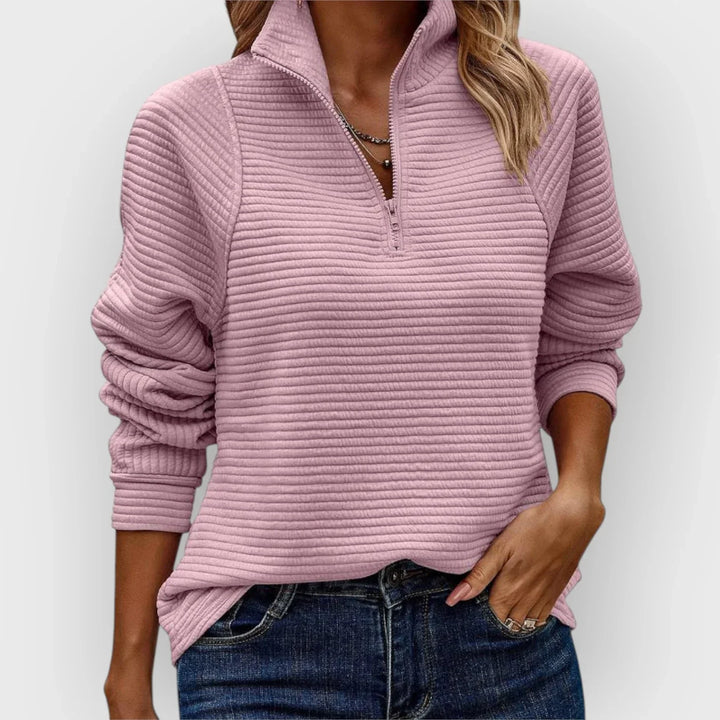 NORTHLINE STUDIO | RIBBED HALF-ZIP PULLOVER