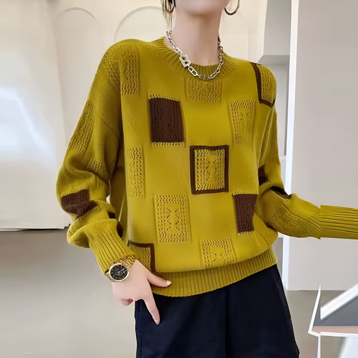 NORTHLINE STUDIO | MODERN PATCHWORK KNIT SWEATER