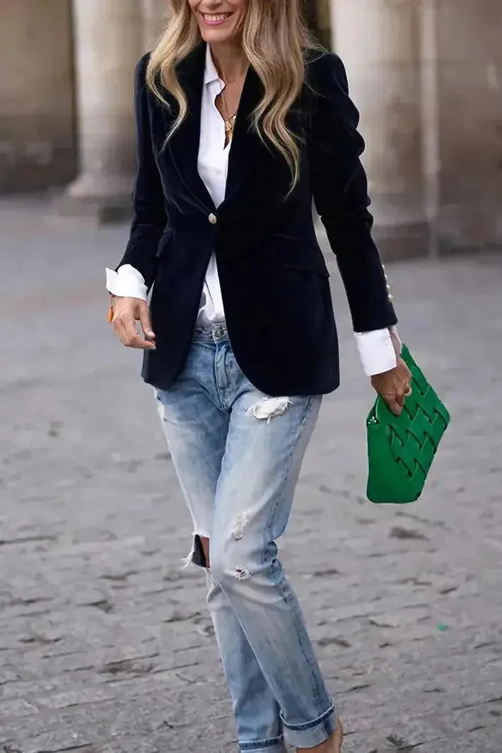 NORTHLINE STUDIO | VERENA GOLD BUTTON BLAZER