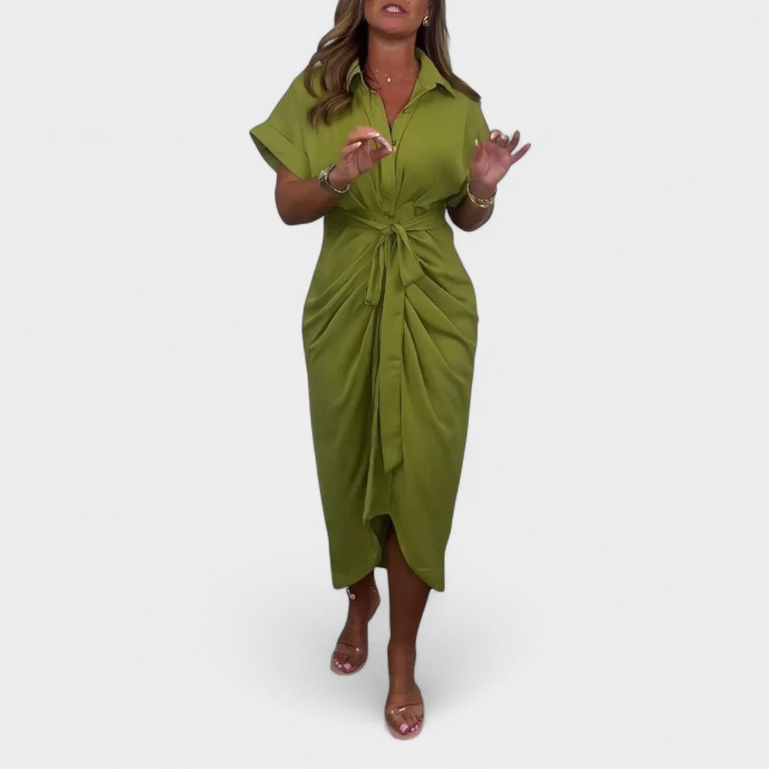 NICOLE | TIE-FRONT SHIRT DRESS