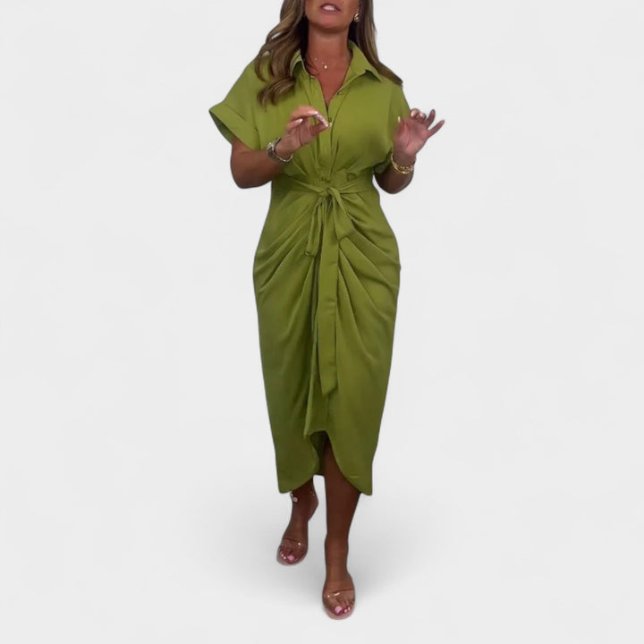 NICOLE | TIE-FRONT SHIRT DRESS