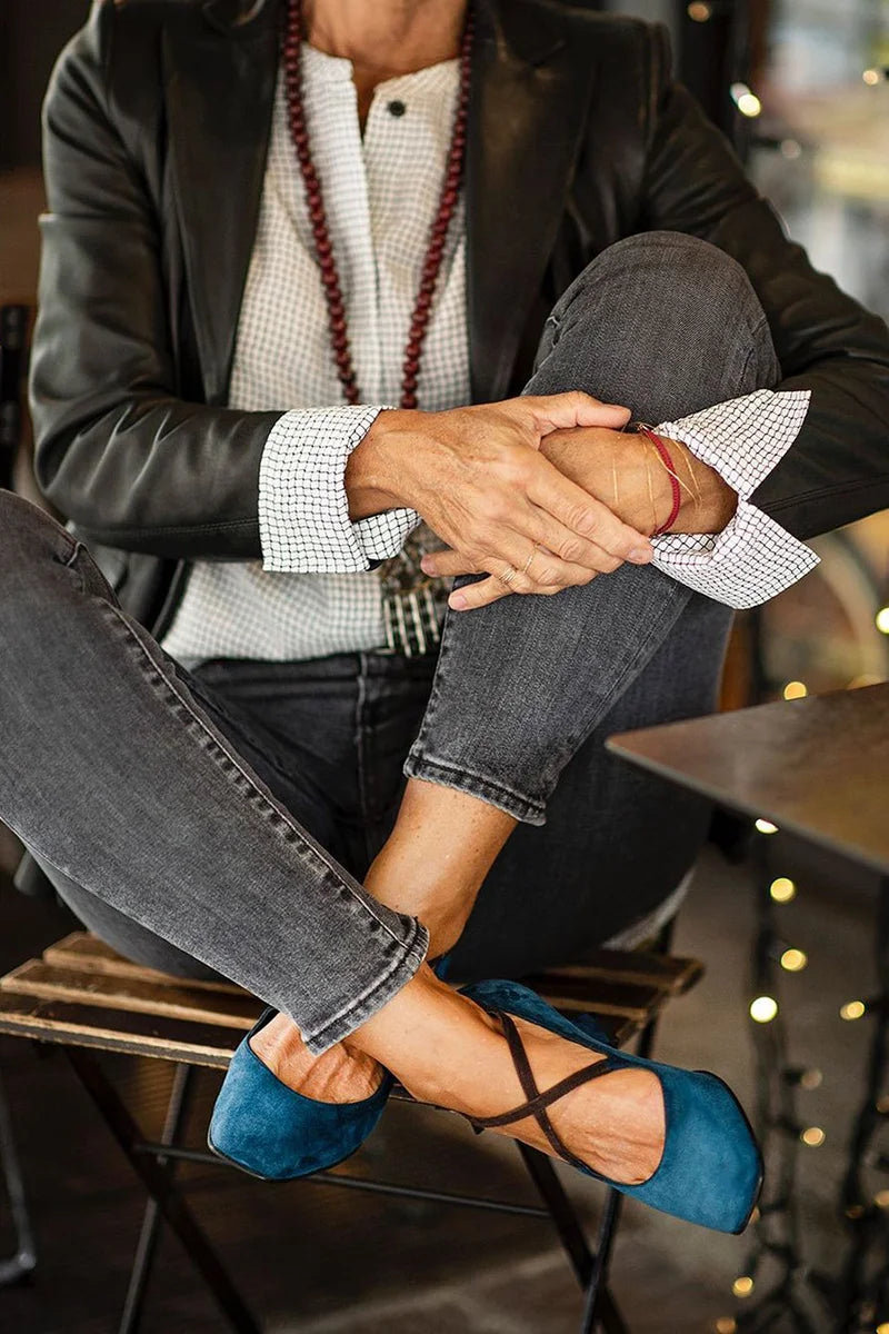 HARPER & JUNE | ELEGANT STRAP MID-HEELS