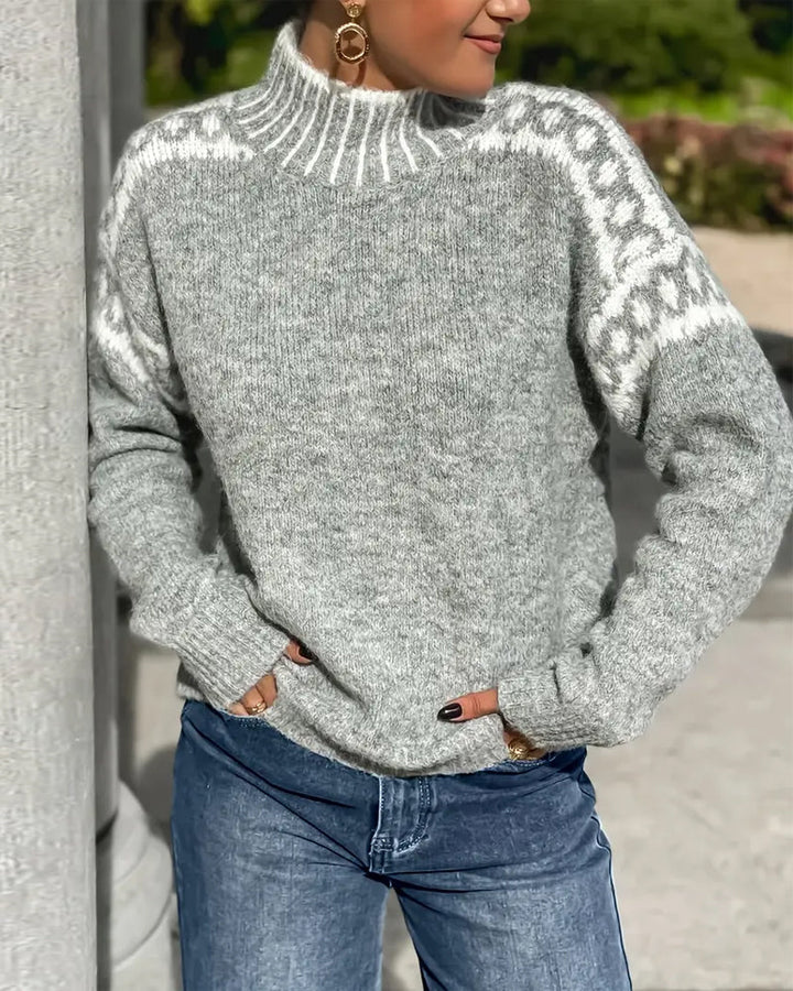 NORTHLINE STUDIO | NORDIC KNIT MOCK NECK SWEATER