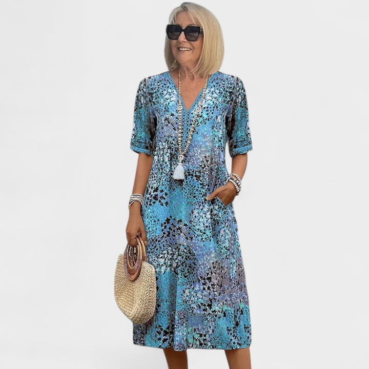 EILEEN | BREEZY PRINTED MIDI DRESS