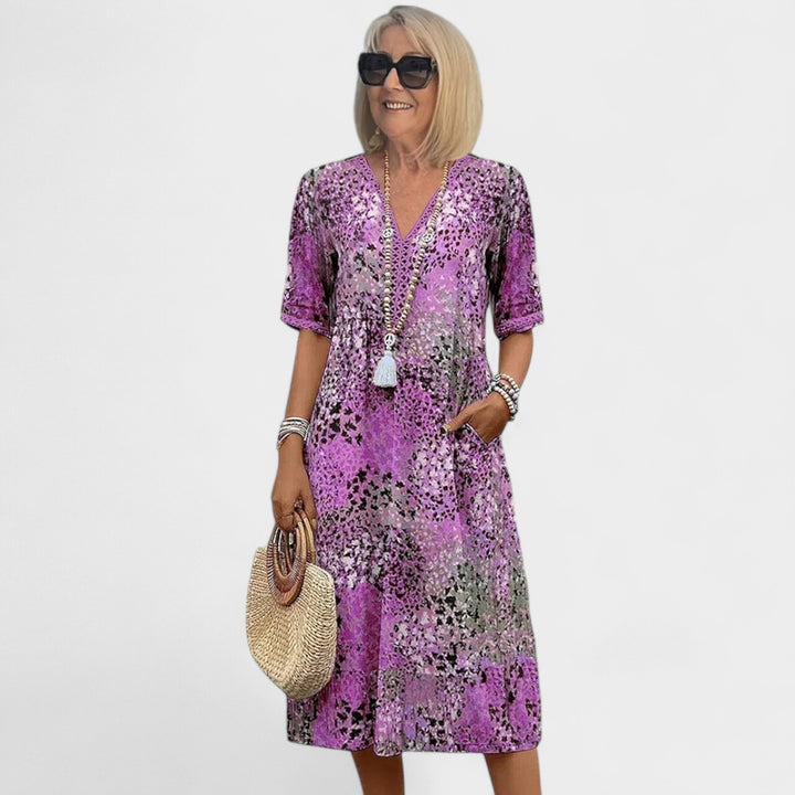 EILEEN | BREEZY PRINTED MIDI DRESS