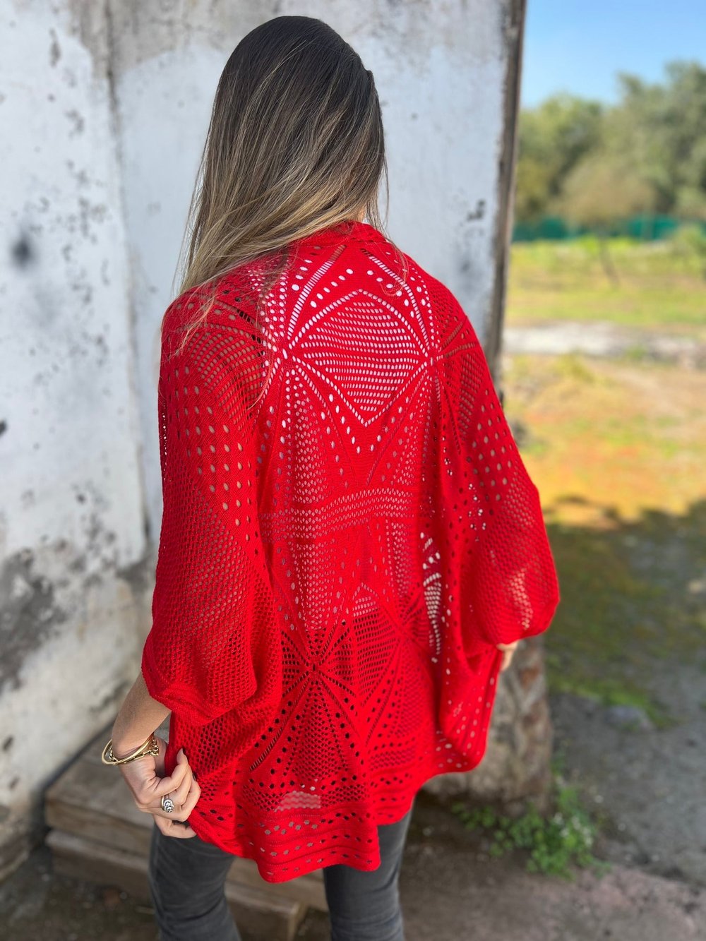 NORTHLINE STUDIO | Half Sleeve Knit Cardigan