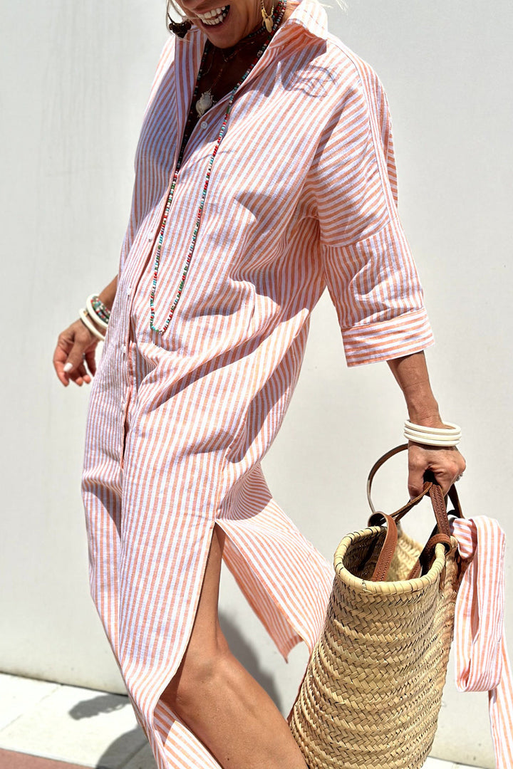 Helen | Striped Shirt Dress