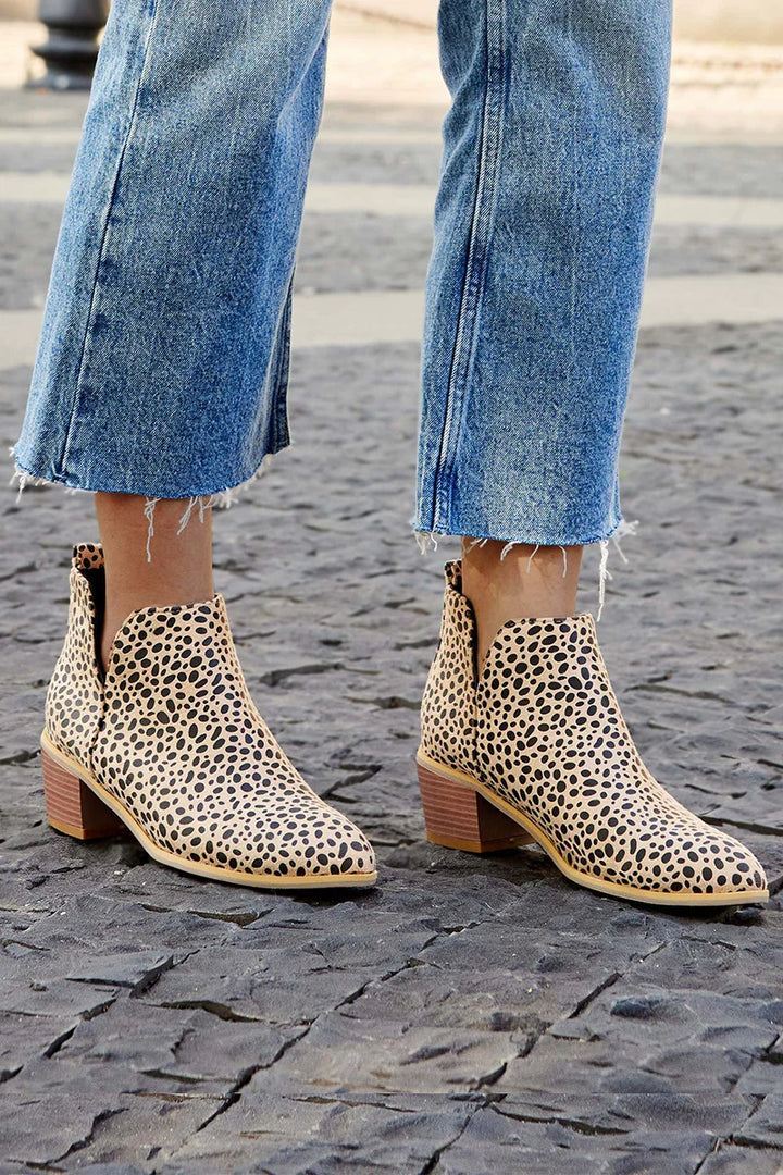 HARPER & JUNE | PRINTED ANKLE BOOTS