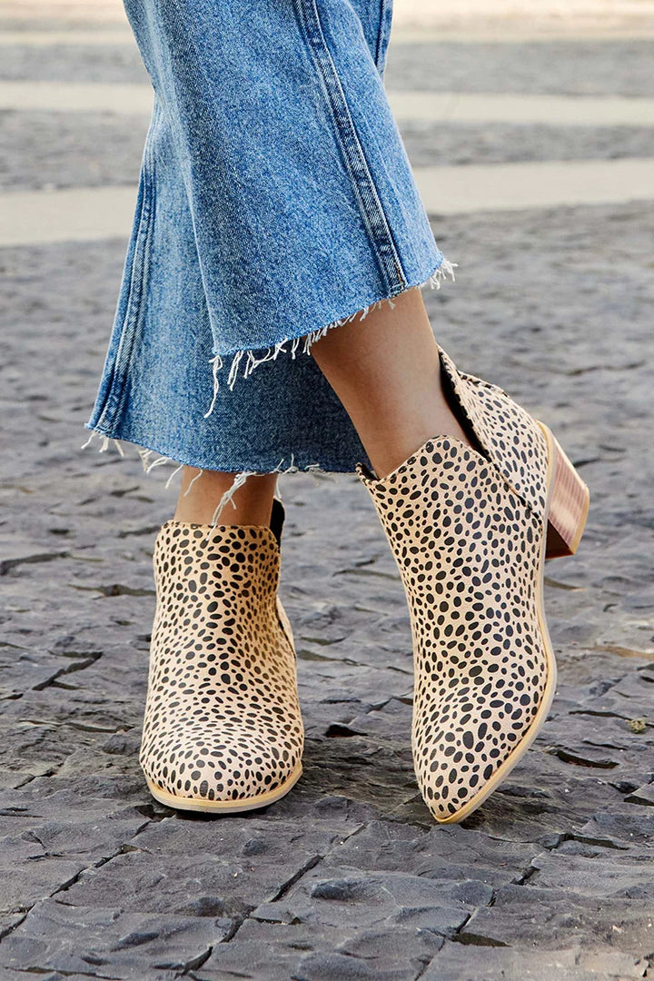 HARPER & JUNE | PRINTED ANKLE BOOTS