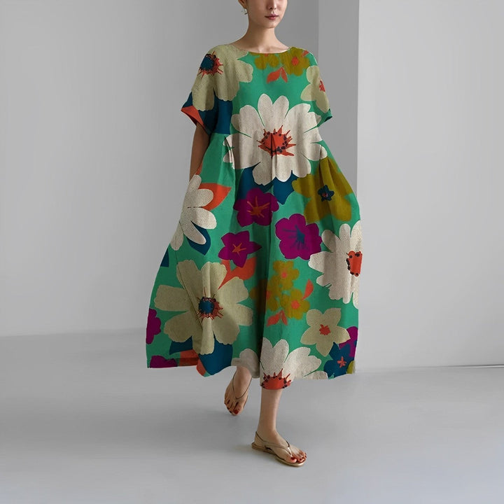 WILLOW | ARTISAN FLOWER MAXI DRESS