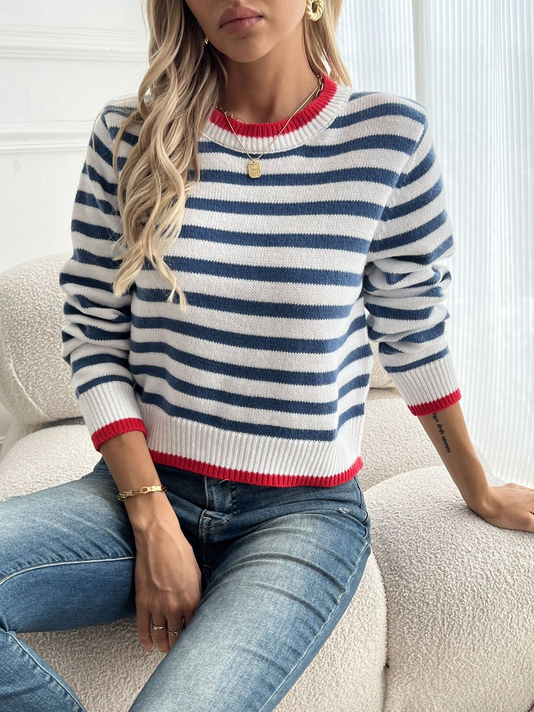 NORTHLINE STUDIO | Striped Crewneck