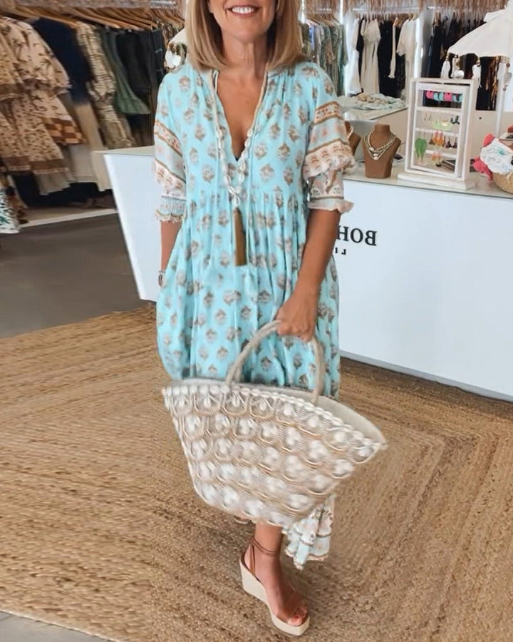 BRIDGET | BOHO PRINT MAXI DRESS