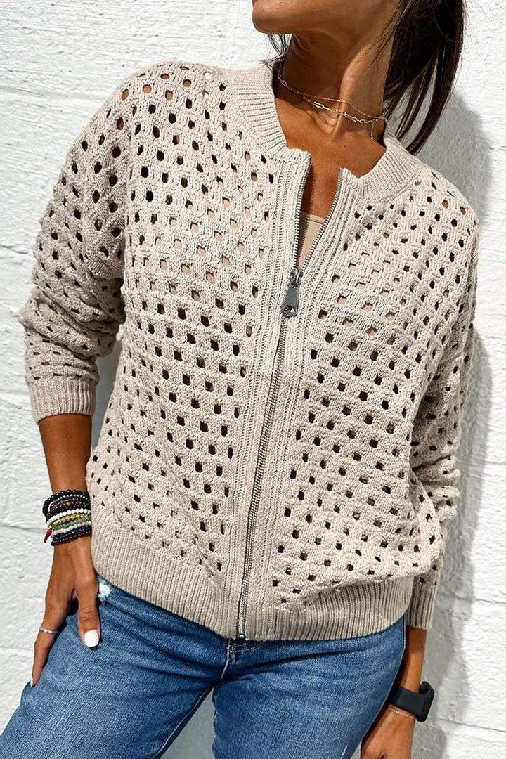 NORTHLINE STUDIO | Stylish Knit Zipper Jacket