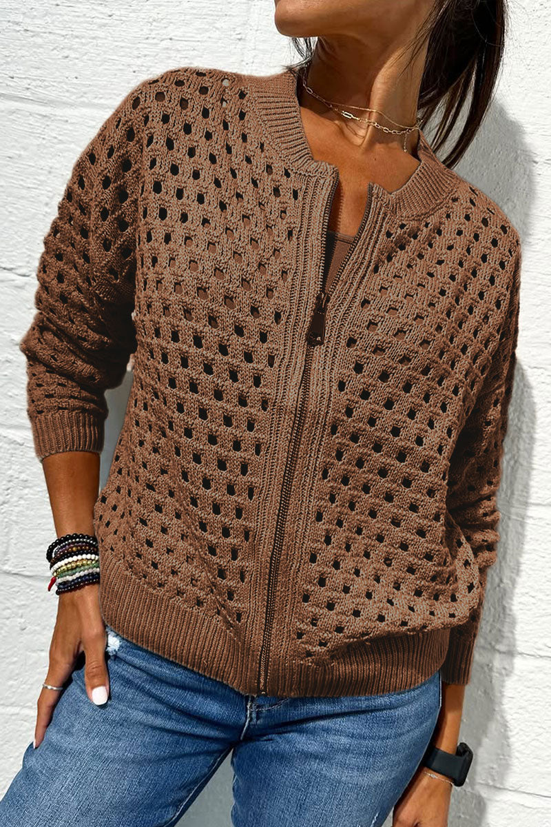 NORTHLINE STUDIO | Stylish Knit Zipper Jacket