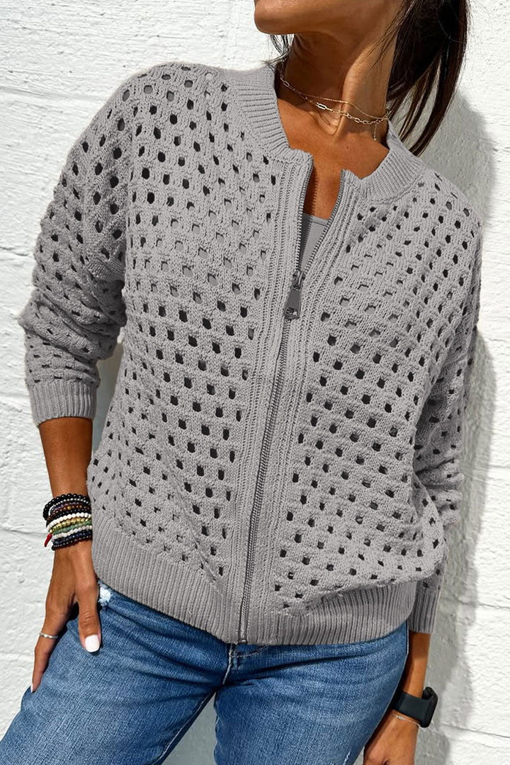 NORTHLINE STUDIO | Stylish Knit Zipper Jacket