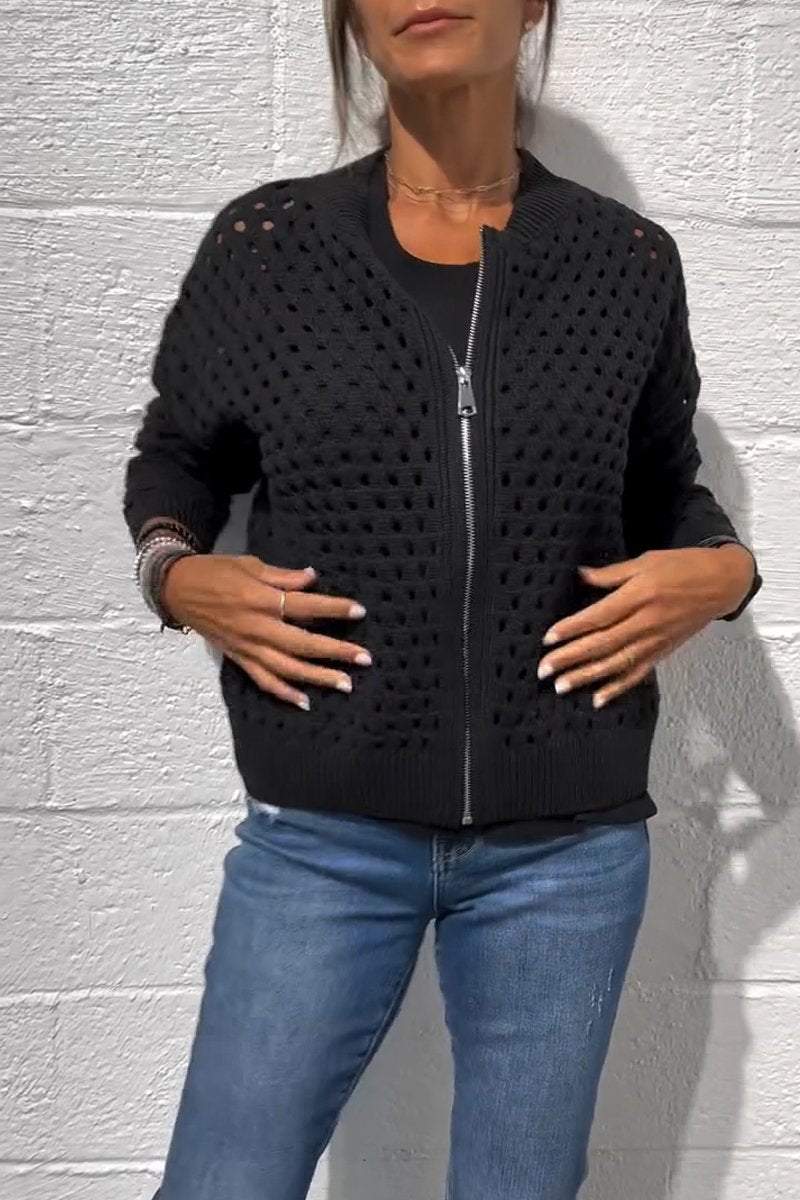 NORTHLINE STUDIO | Stylish Knit Zipper Jacket