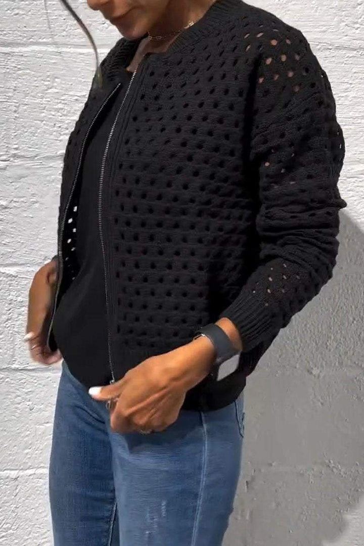NORTHLINE STUDIO | Stylish Knit Zipper Jacket
