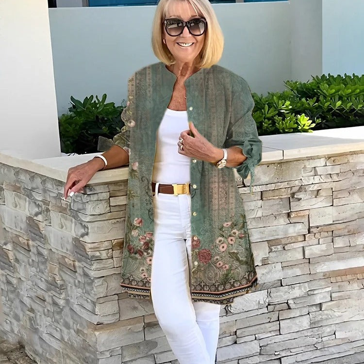 NORTHLINE STUDIO | Light Floral Print Cardigan