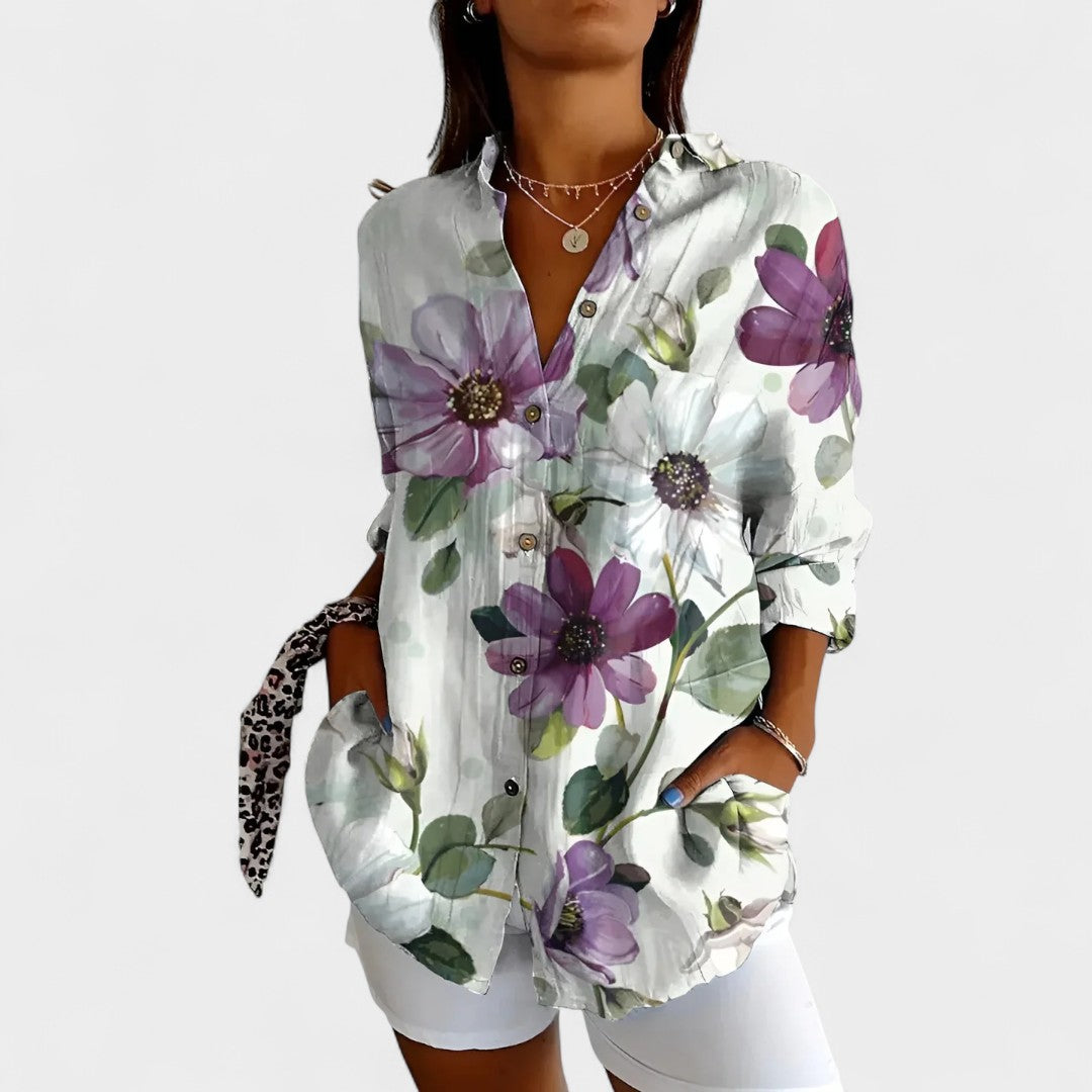 NORTHLINE STUDIO | SEASIDE ESCAPE BUTTON BLOUSE